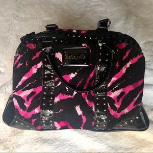 BETSEY JOHNSON BETSEYVILLE STUDDED WEEKENDER BAG